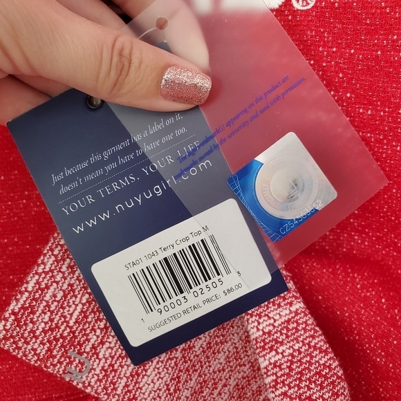 Stanford University Crop Top Long Sleeves Med NUYU - Picture 5 of 12